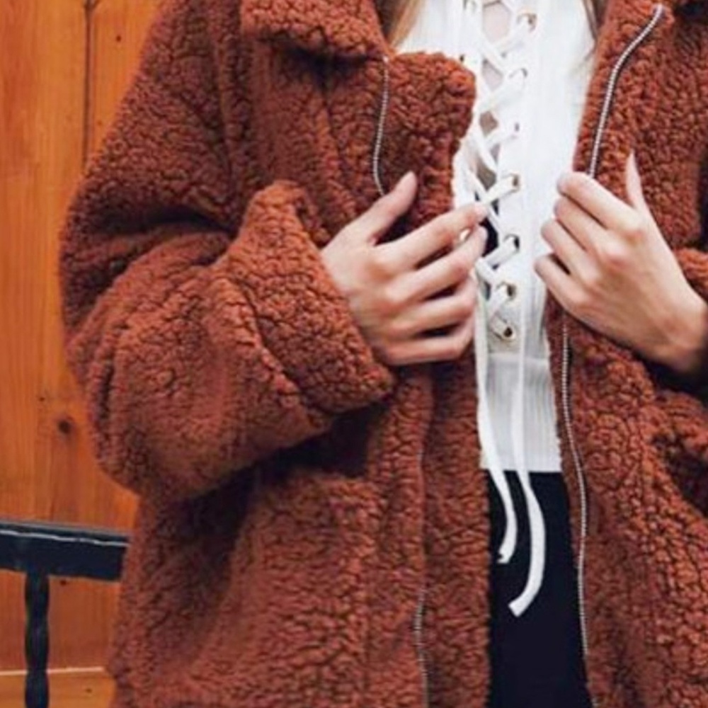 oversized Sherpa BROWN Jacket